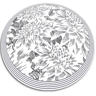 Uniwersalny dywan okrągły winylowy kontury pąków fi130 cm - Dywany - miniaturka - grafika 1