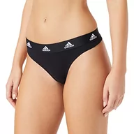 Majtki damskie - Adidas Sports Underwear Stringi damskie, Czarny, XS - miniaturka - grafika 1