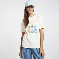Koszulki i topy damskie - Damska Koszulka BILLABONG COAST LINE SS S3SS03BIP0-4194 – Beżowy - miniaturka - grafika 1