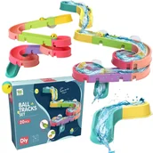 Zabawki interaktywne dla dzieci - Duża Zjeżdżalnia Do Kąpieli Tor Zabawka Do Wanny Wodny Kulkowy Zestaw Wody - miniaturka - grafika 1