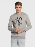 Bluzy męskie - New Era Bluza New York Yankees MLB Team Logo 11863704 Szary Regular Fit - miniaturka - grafika 1
