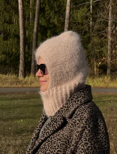 Balaclava z wełny alpaki kaptur komin - Czapki damskie Balaclava z wełny alpaki kaptur komin - Czapki damskie - miniaturka - grafika 1