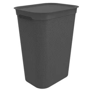 Kosz na bieliznę CZARNY 50L BRISEN - Kosze na bieliznę - miniaturka - grafika 1