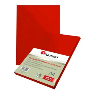 Titanum Karton do bindowania skóropodobny A4 czerwony 250g - Szkolne artykuły papiernicze - miniaturka - grafika 2