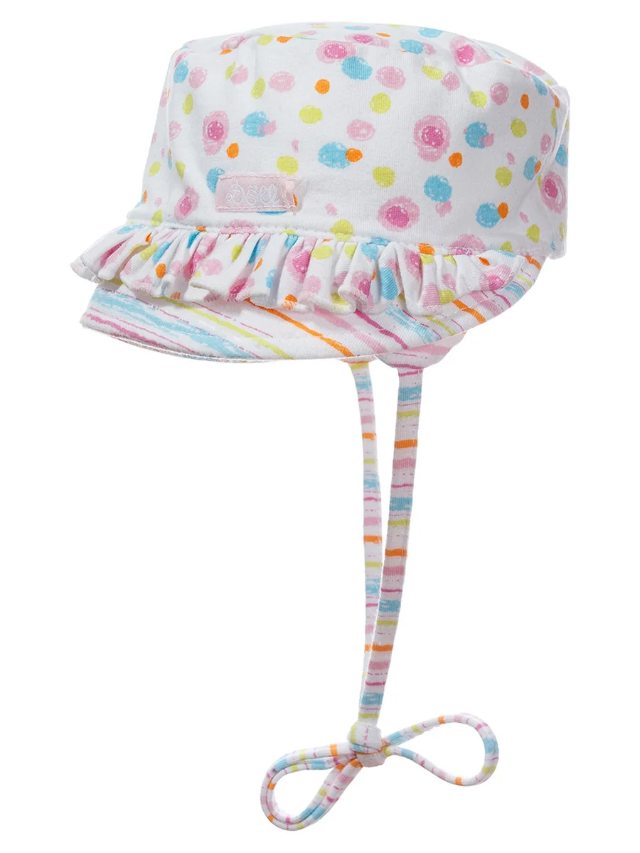 Czapka z daszkiem z dżerseju i falbanką Doll r.41