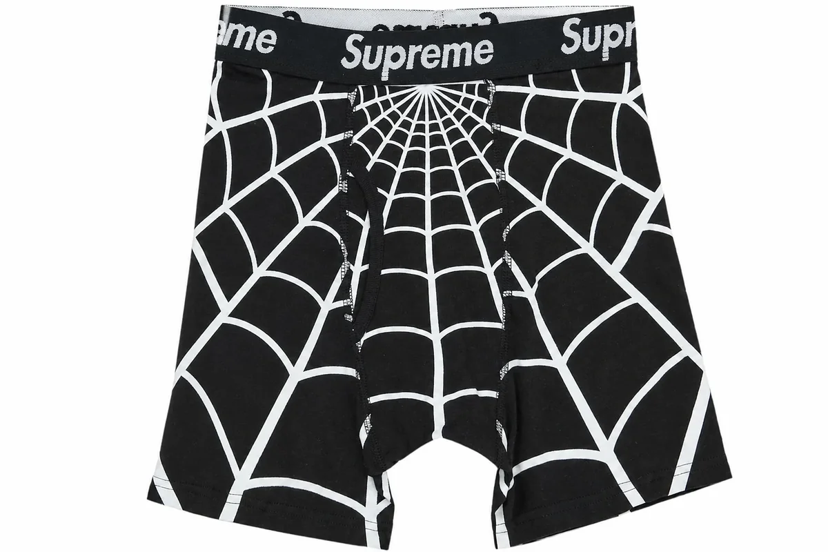 Supreme Hanes Spider-Man Boxer Briefs Black (1 Pair) S