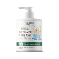 Kosmetyki kąpielowe dla dzieci - Wooden Spoon bezzapachowy szampon i płyn do mycia ciała i włosów dla dzieci i niemowląt, 300 ml - miniaturka - grafika 1