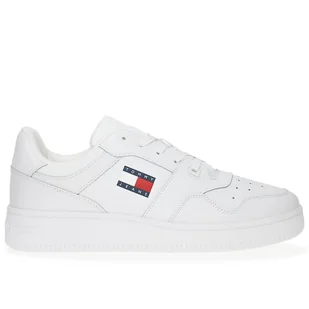 Buty Tommy Jeans TJM Retro Basket Ess EM0EM01395-YBR - białe - Buty sportowe męskie - miniaturka - grafika 5