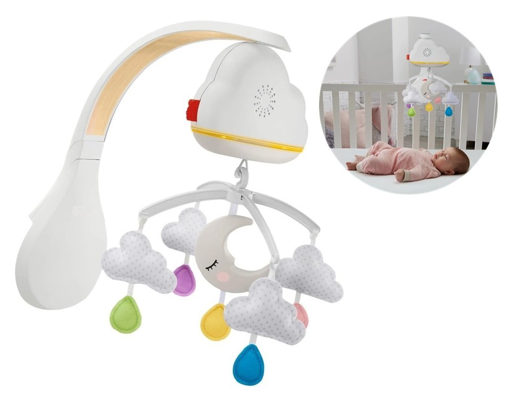 Pozytywka Pomagająca Zasnąć Niemowlakowi Karuzela Chmurki do Kołyski Łóżka