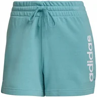 Spodenki damskie - Spodenki damskie adidas Essentials Slim Lo niebieskie H07886 XL - miniaturka - grafika 1