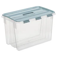 Pudła i pojemniki do przechowywania - Pojemnik plastikowy przezroczysty Flip Box 14 litrów 38.4x24.3x23.9 cm - miniaturka - grafika 1