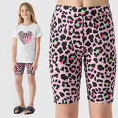 Legginsy - 4f Legginsy Dziewczęce Dzianinowe Kolarki Ttigf133 - miniaturka - grafika 1