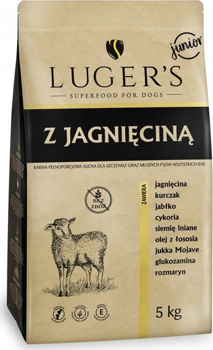 Lugers Sucha karma dla psa junior z jagnięciną worek 5 kg