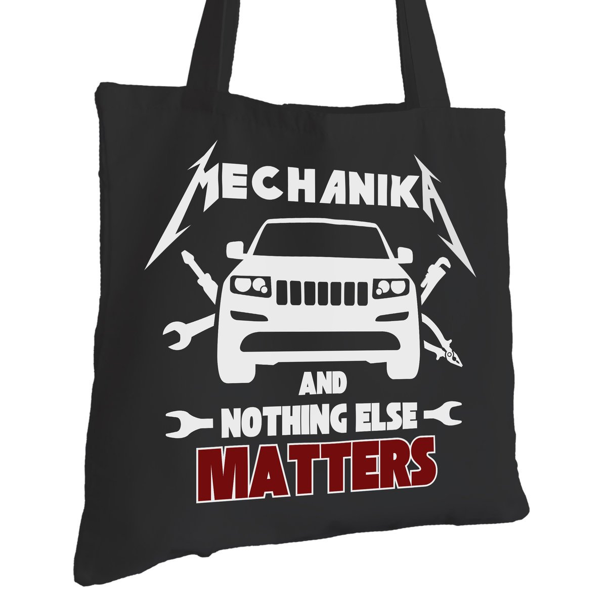Torba Bawełniana dla Mechanika Czarna Na Prezent ekologiczna Trwały Nadruk