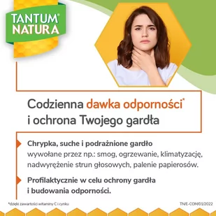 ANGELINI PHARMA POLSKA Sp.z o.o. Tantum natura x 15 past.sm.pomar.-miodowy - Przeziębienie i grypa - miniaturka - grafika 1