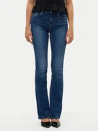 Spodnie damskie - Vero Moda Jeansy Flash 10310511 Granatowy Flared Fit - miniaturka - grafika 1