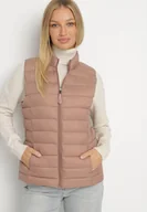 Kamizelki damskie - Beżowa Pikowanana Kamizelka Sifitta - miniaturka - grafika 1