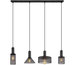 Globo 15648-4H - Żyrandol na lince JEDD 4xE27/60W/230V czarne - Lampy sufitowe - miniaturka - grafika 1