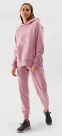 Spodnie sportowe damskie - 4F OCIEPLANY DAMSKI DRES BAWEĹNA KOMPLET BLUZA SPODNIE / rozm L - miniaturka - grafika 1