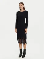 Sukienki - Morgan Sukienka dzianinowa 242-RMSIKA Czarny Slim Fit - miniaturka - grafika 1