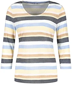 GERRY WEBER Edition T-shirt damski, żółty/niebieski nadruk, 34 PL - Koszulki i topy damskie - miniaturka - grafika 1