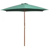 Parasole ogrodowe - vidaXL Parasol ogrodowy, 270x270 cm, drewno, zielony - miniaturka - grafika 1