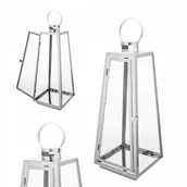 Lampiony i znicze - Lampion latarnia dekoracyjna metal szkło na taras ogród Altom Design 50 cm - miniaturka - grafika 1