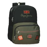 Plecaki szkolne i tornistry - Pepe Jeans Ponder Przenośny plecak szkolny 15,6 cala czarny 33x46x15 cm poliester 22,77 l by Joumma Bags, Czarny (Black), Talla única, plecak szkolny - miniaturka - grafika 1