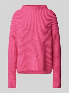 Sweter z dzianiny z golfem model ‘SELMA’ - Swetry damskie - miniaturka - grafika 1