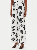 Spodnie damskie - Marella Kuloty Antiope 2513131222200 Biały Regular Fit - miniaturka - grafika 1