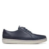 Półbuty męskie - Clarks Hodson Lace [navy leather] - rozmiar 43 - miniaturka - grafika 1