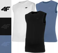 Koszulki męskie - Koszulka Męska 4f Bez Rękawów Zestaw 3 Szt Tz16 Tank Top Podkoszulek Xl - miniaturka - grafika 1