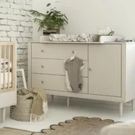 Komody dla dzieci - Komoda 3 szuflady + drzwi Petite - miniaturka - grafika 1