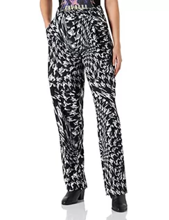 Spodnie damskie - Just Cavalli Damskie spodnie damskie, czarno-białe, 900s, 38 - grafika 1