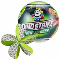 Figurki dla dzieci - 5 Surprise Kula Zuru Dino Strike Glow In The Dark Zabawka Zestaw 5 Niespodzianek Dinozaury S2 - miniaturka - grafika 1