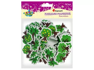Titanum Naklejki piankowe drzewa mix 70szt - Pozostałe akcesoria dla plastyków - miniaturka - grafika 1
