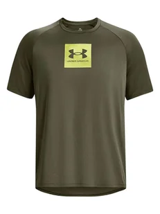 Under Armour Koszulka sportowa "Tech" w kolorze khaki - Koszulki sportowe męskie - miniaturka - grafika 1