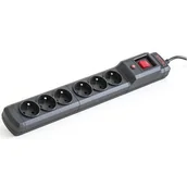 Listwy zasilające - Armac Listwa Zasilająca MULTI M6 (6 GNIAZD) 2.5m czarna M6/25/CZ - miniaturka - grafika 1