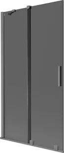 Mexen Velar parawan nawannowy 2-skrzydłowy rozsuwany 100 x 150 cm, grafit, gun metal - 896-100-000-41-95 - Parawany nawannowe - miniaturka - grafika 1