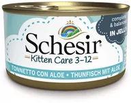 Mokra karma dla kotów - Schesir Kitten w galarecie - Tuńczyk z aloesem, 6 x 85 g - miniaturka - grafika 1
