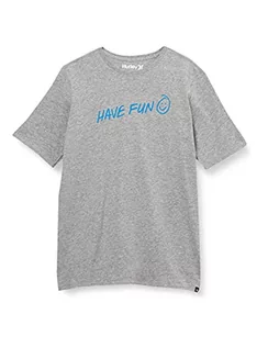 Koszulki dla chłopców - Hurley Hurley Chłopcy B Have Fun Ss T-Shirt szary Ciemnoszary nakrapiany 11 Jahre CT1959 - grafika 1