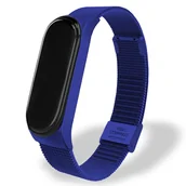 Akcesoria do pulsometrów i zegarków sportowych - PASEK, OPASKA METALOWA Z ZAPIĘCIEM do XIAOMI MI BAND 3/4 (niebieski) - miniaturka - grafika 1