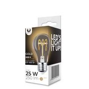 Żarówki LED - TelForceOne Żarówka LED Filament E27 A60 4W 230V 2000K 250lm SF złota Forever Light - miniaturka - grafika 1