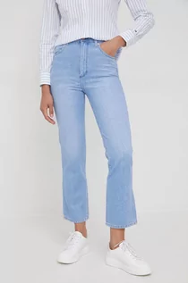 Spodnie damskie - Wrangler jeansy WILD WEST CRYSTAL ICE damskie high waist XXS;XS;S;M;XS - grafika 1