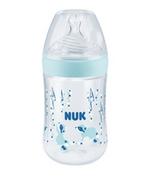 Butelki dla niemowląt - NUK Butelka NATUR SENSE z PP 260ml (smoczek SILIKON do mleka) niebieska 741964A - miniaturka - grafika 1