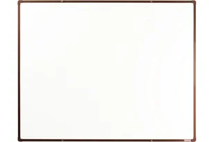 boardOK Biała ceremiczna tablica magnetyczna boardOK, 150 x 120 cm, brązowa ramka 535088 - Tablice i flipcharty - miniaturka - grafika 1