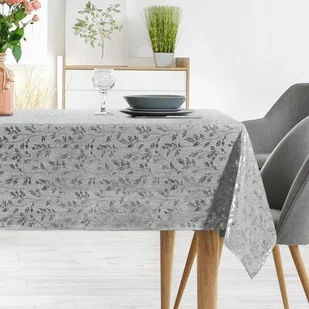 Obrus EUROFIRANY Simona 140 x 260 cm Srebrny - Obrusy i serwetki - miniaturka - grafika 1