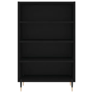 Szafka, czarna, 57x35x90 cm, materiał drewnopochodny Lumarko! - Szafki do salonu - miniaturka - grafika 5