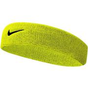 Ściągacze i opaski sportowe - Opaska na głowę Nike Swoosh limonka NNN07710 - miniaturka - grafika 1