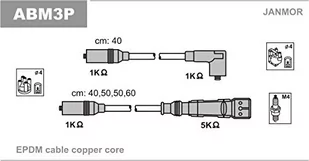 JANMOR Zestaw przewodów zapłonowych ABM3P - Akcesoria do układu elektrycznego - miniaturka - grafika 1